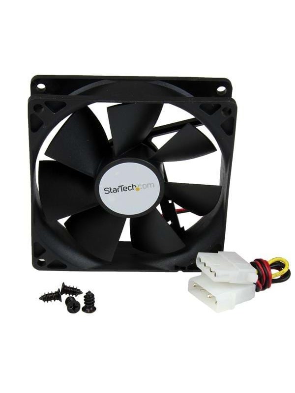 Startech.com 92x25mm Dubbla Kullager Computer Case Fan W / Lp4 Connector Chassi Flakt 92mm Svart