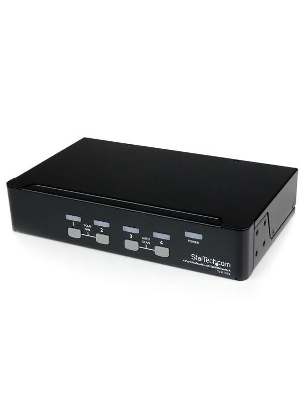 StarTech.com Professionell 4 Port USB KVM-switch med hubb - KVM-switch - 4 portar