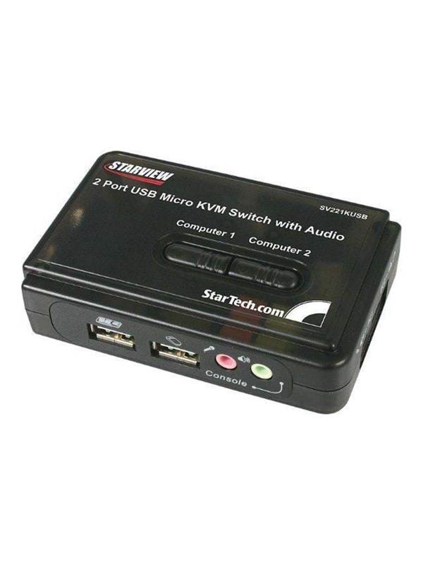 StarTech.com 2 Port USB KVM-switch med ljud och kablar - KVM / ljud - 2 portar