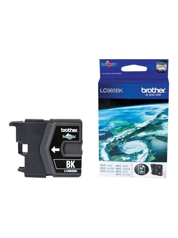 Produktfoto för Brother Bläckpatron, LC985, LC-985BK, Innobella™, svart, singelförpackning