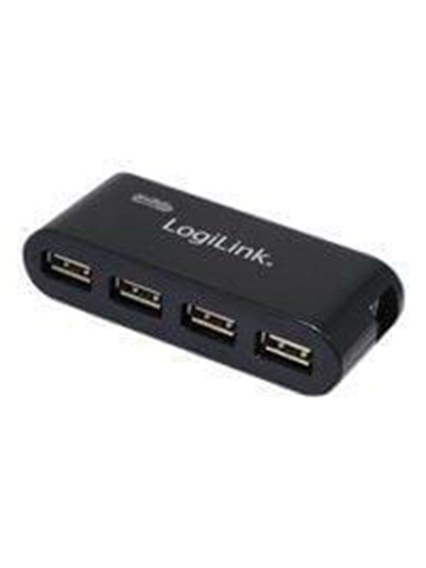 LogiLink USB 2.0 Hub 4-Port - hubb - 4 portar - s USB Hub - USB 2.0 - 4 porte - Svart