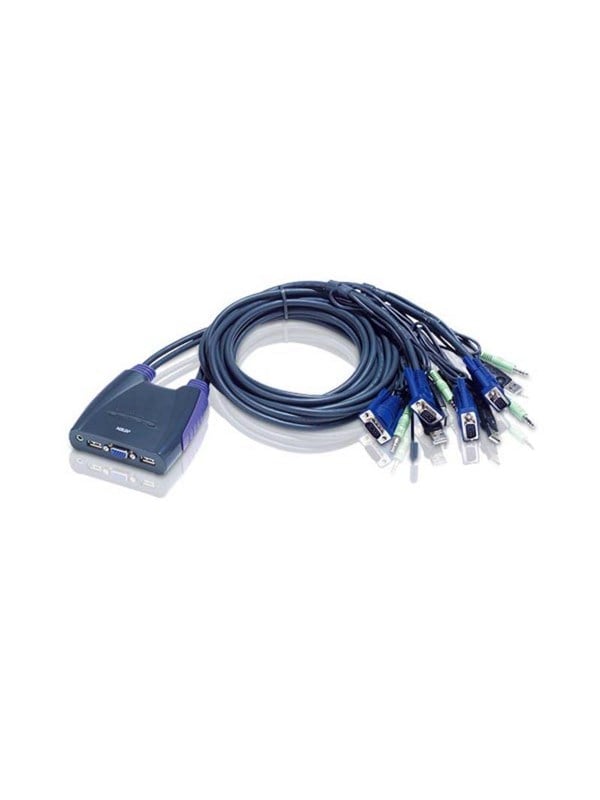 ATEN Petite CS64US - omkopplare för tangentbord/video/mus/ljud/USB - 4 portar