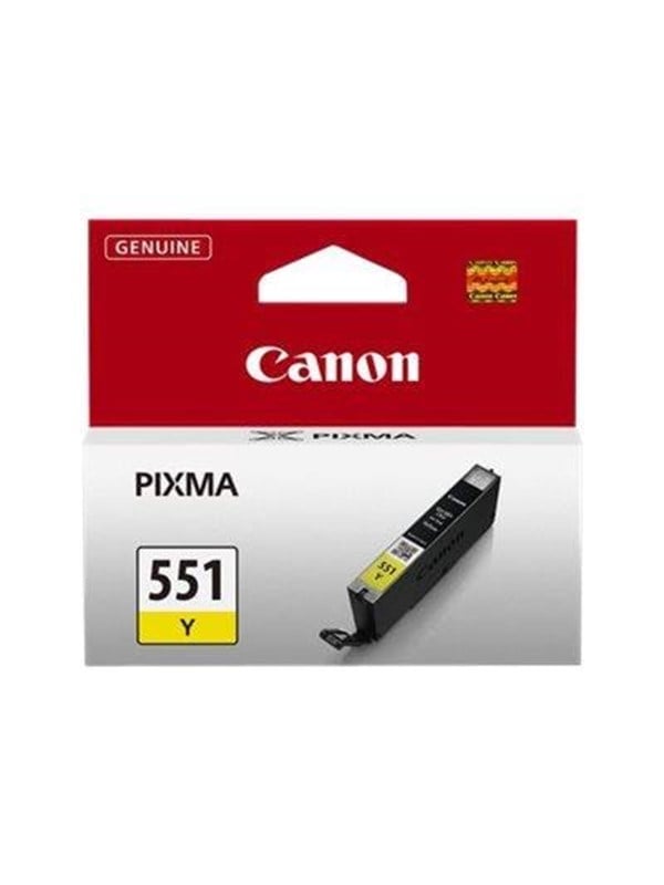 Produktfoto för Canon Bläckpatron, PIXMA CLI-551 Y, 4542B001, ChromaLife100+, gul, singelförpackning