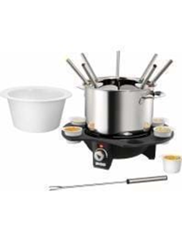 Produktfoto för UNOLD FONDUE-ÉLÉGANCE - Fonduegryta / elektrisk wok - 1.5 liter - svart/silver