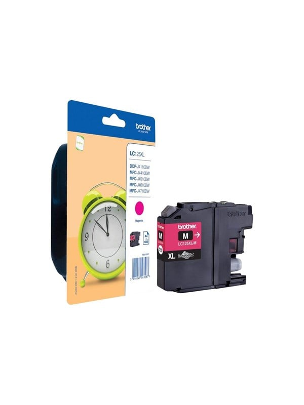 Produktfoto för Brother Bläckpatron, LC125XL M, LC-125XLM, Innobella™, magenta, singelförpackning, hög kapacitet