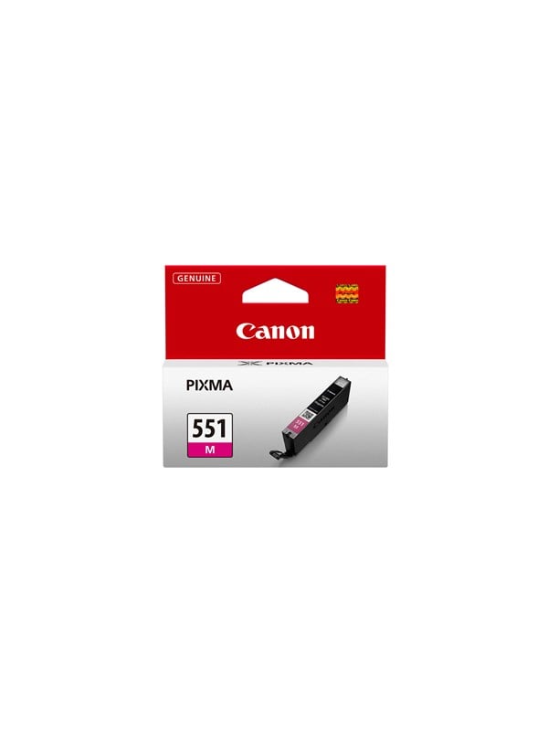 Produktfoto för Canon Bläckpatron, PIXMA CLI-551 M, 6510B001, ChromaLife100+, magenta, singelförpackning