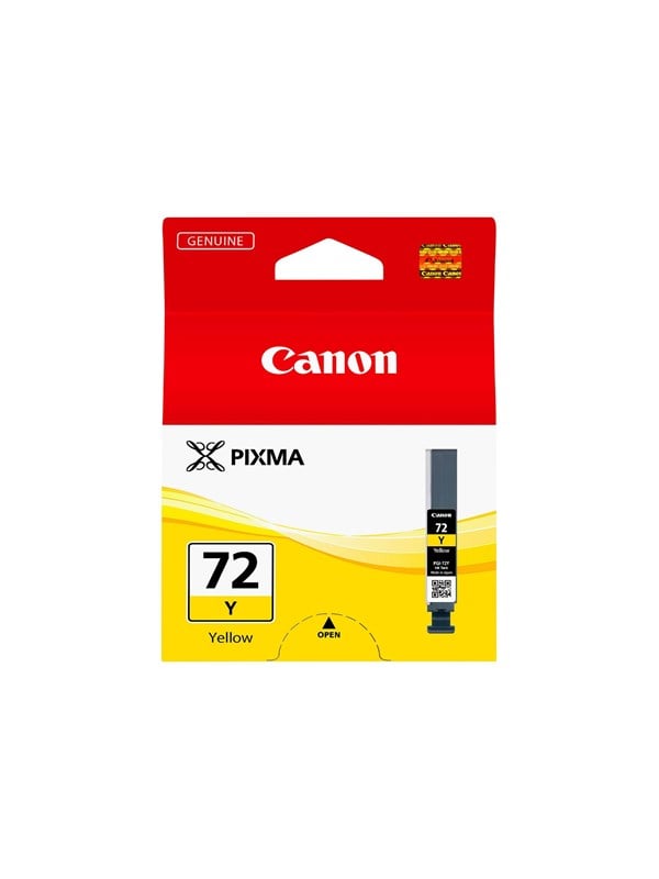 Produktfoto för Canon Bläckpatron, 72Y, gul, singelförpackning, 6406B001