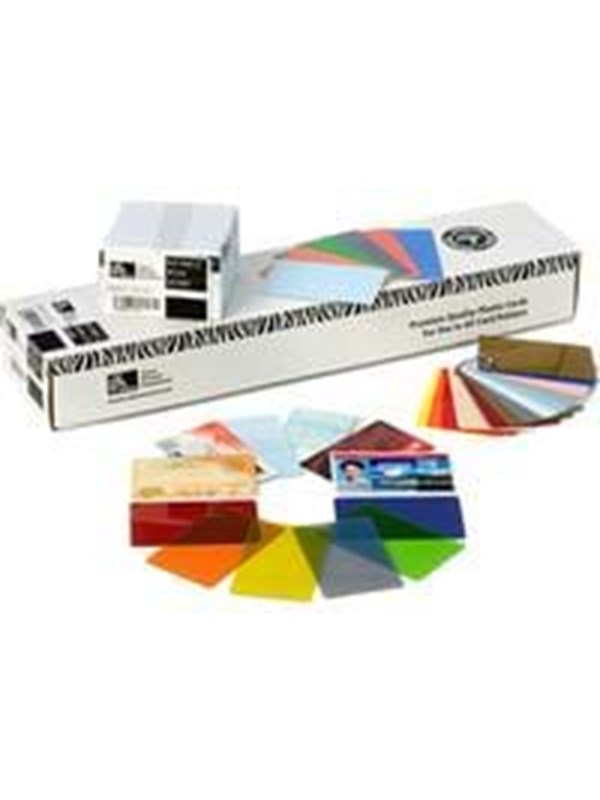 Zebra PVC-kort 50 mil hvid CR-80 Card