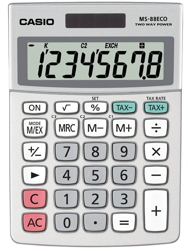 CASIO MS-88ECO - skrivbordskalkylator