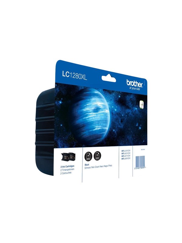 Brother LC1280XL Twin-Pack - Bläckpatron Svart