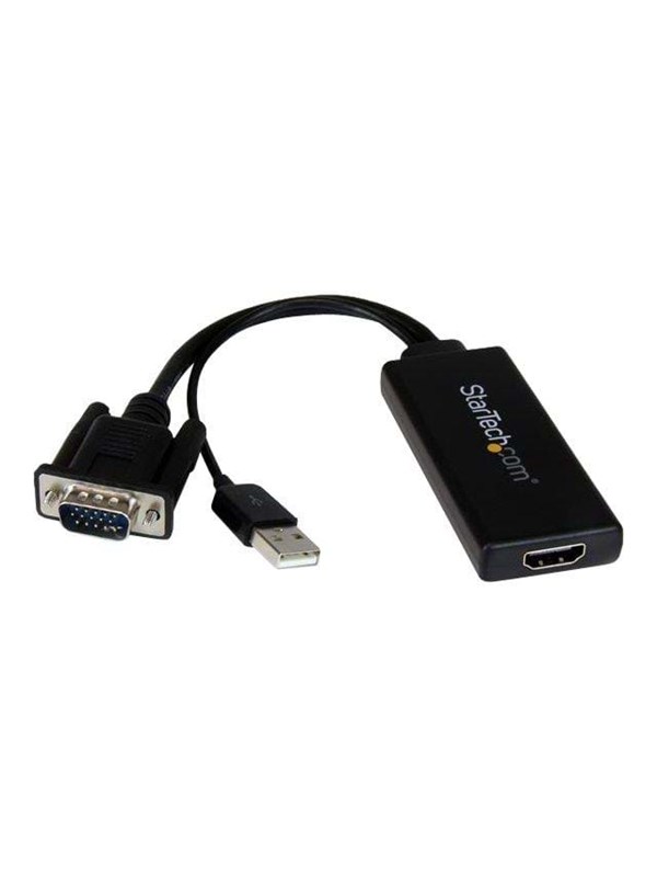 StarTech.com VGA to HDMI Adapter with USB Audio & Pow
