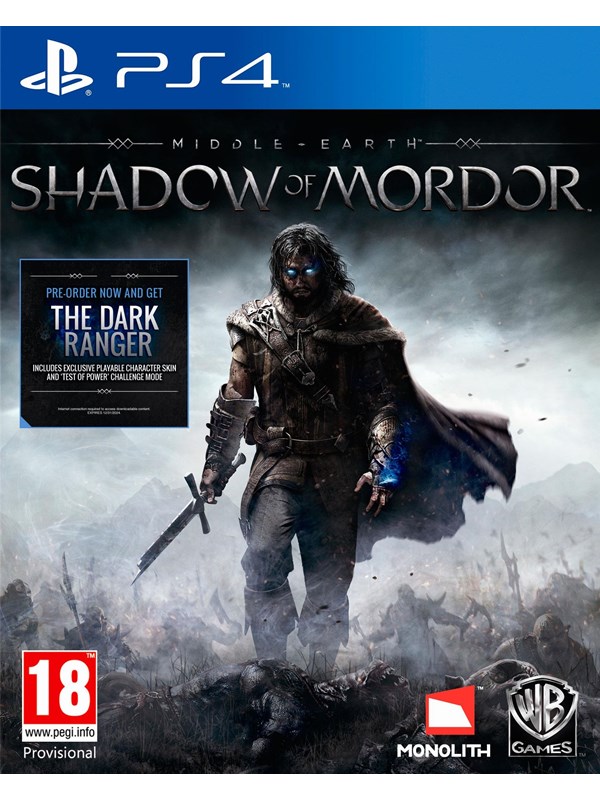 Middle Earth: Shadow Of Mordor Sony Playstation 4 Action