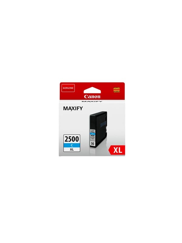 Produktfoto för Canon Bläckpatron, PGI-2500XL C, PGI-2500XL/9265B001AA, Maxify, cyan, singelförpackning, hög kapacitet