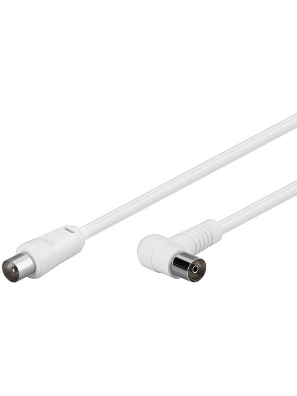 Pro Antenna cable angled 1x90° (IEC female/male) 80 dB - 5m