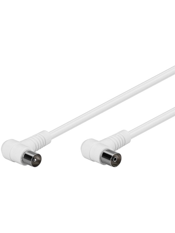 Pro Antenna cable angled 2x90° (IEC female/male) 80 dB - 2.5m