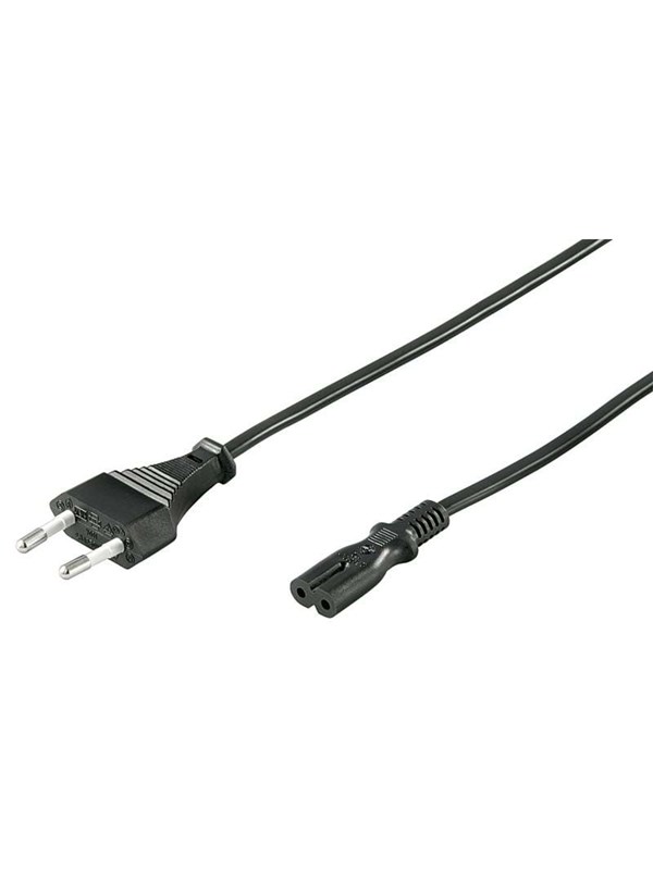 Pro Strömkabel C7 (2 pins) - Svart - 1.8m - Rakt