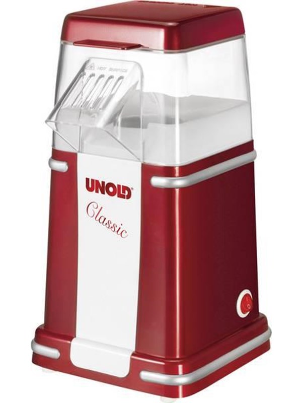 Unold 48525 - popcornmaskin - metallic red/sil