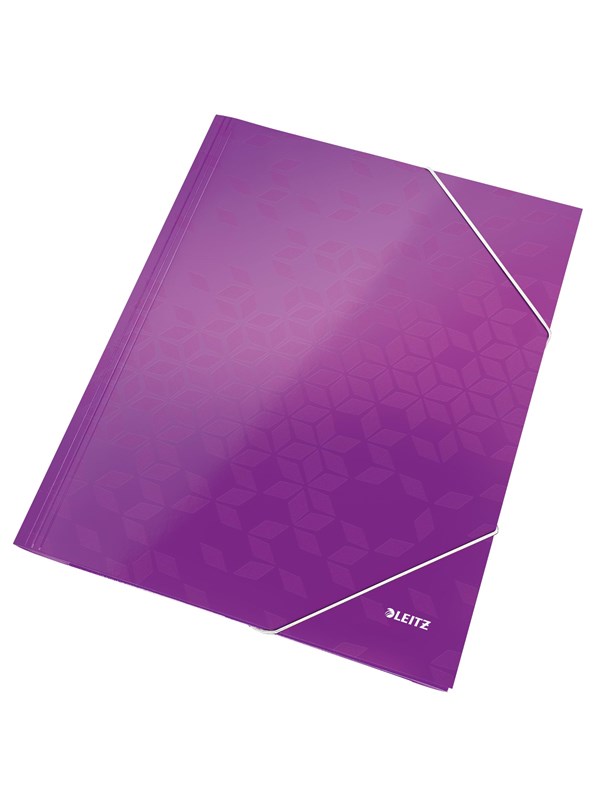 Leitz 3-klaffmapp  WOW A4 kartong Lila