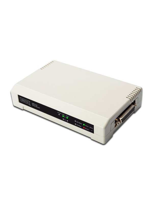 Produktfoto för DIGITUS DN-13006-1 - Udskriftsserver - USB 2.0 / parallell - 10/100 Ethernet