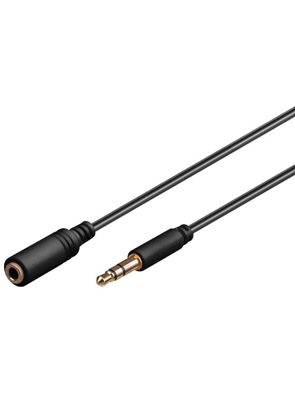 Pro MiniJack 3.5mm Ext. 3P - Bk - 1m