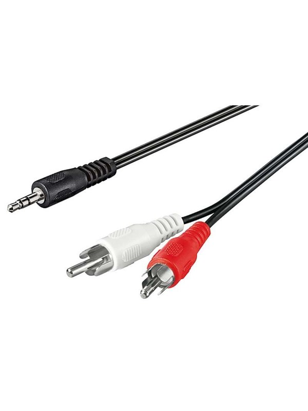 Pro MiniJack - 2xRCA - Svart - 0.5m