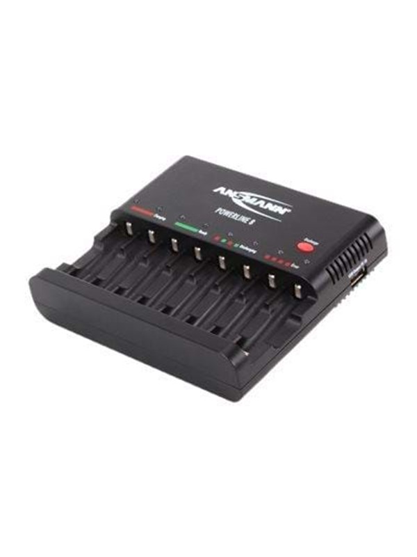 ANSMANN Powerline 8 - nätadapter och batteriladd