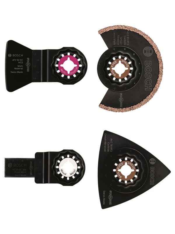 Bosch Starlock 4-delars kakelsats ACZ 85 RT3 (1x); AVZ 78 RT2(1x); ATZ 52 SC (1x); AIZ 20 AB (1x)