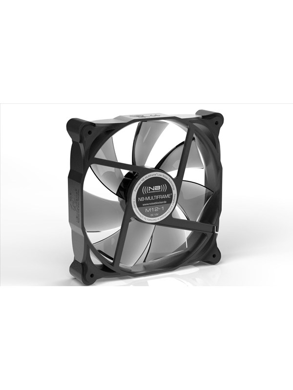 Blacknoise Multiframe M12-P - Chassi fläkt - 120mm - Svart med vita vingar - 29 dBA
