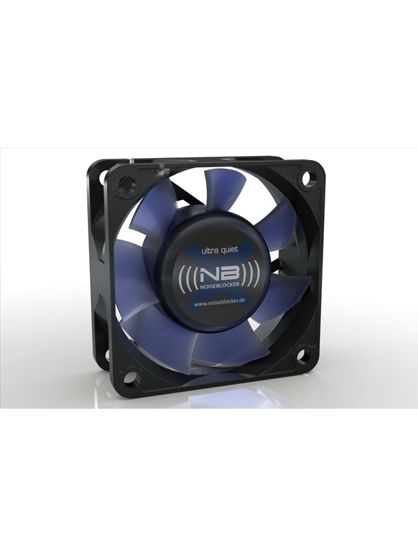 Blacknoise Noiseblocker BlackSilentFan XR-1 - lådfl - Chassi fläkt - 60mm - Svart med blåa vingar - 11 dBA