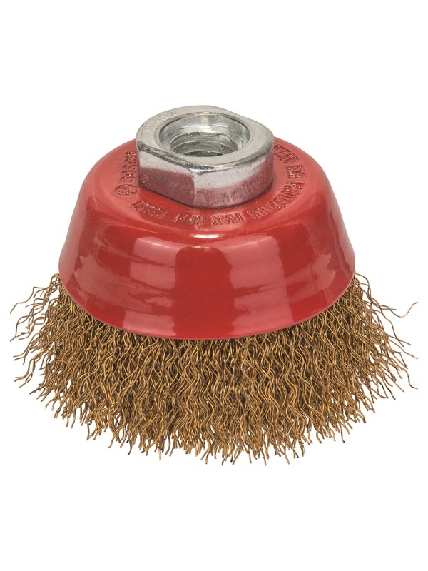 Bosch Ståltrådsborste, vågformad tråd, 70, mässingsbelagd 70 mm, 0,3 mm, M14