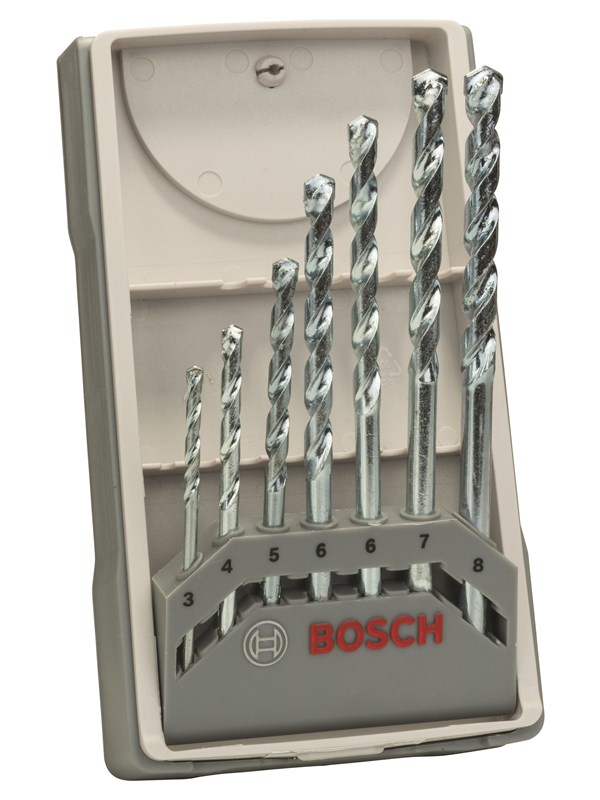 Bosch 7-delars murborrsats CYL-1 3; 4; 5; 6; 6; 7; 8 mm
