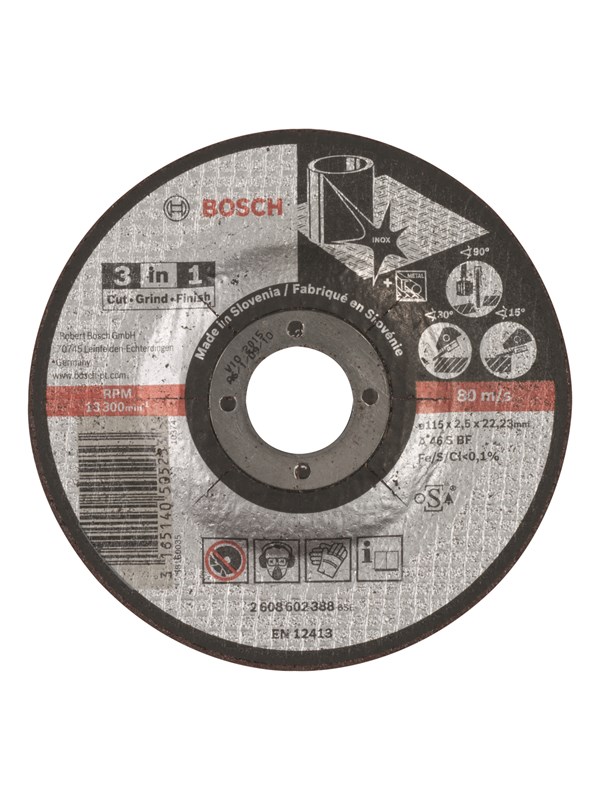 Bosch 3-i-1-kapskiva A 46 S BF, 115 mm, 2,5 mm