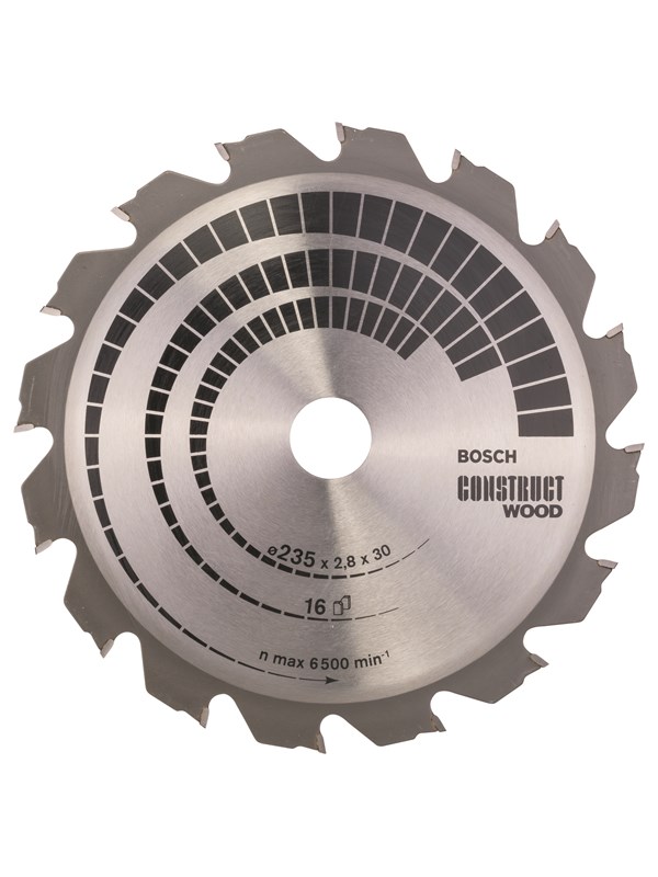 Bosch Cirkelsågklinga Construct Wood 235 x 30/25 x 2,8 mm; 16