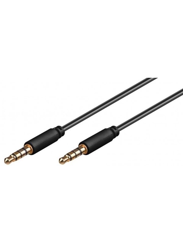 Pro MiniJack 3.5mm Slim 4P - Bk - 1m