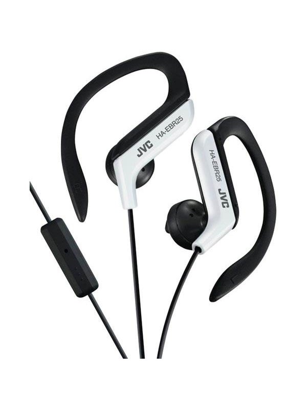JVC ear clip sporthörlurar med fjärrkontroll och mikrofon - Vit
