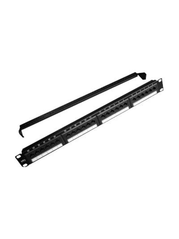 Produktfoto för Gembird NPP-C624CM-001 - Manöverpanel med kabelhantering - CAT 6 - svart - 1U - 19 - 24 portar