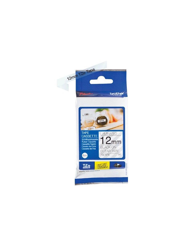Brother TZe 131S - Black on transparent - Roll (1.2 cm x 4 m)