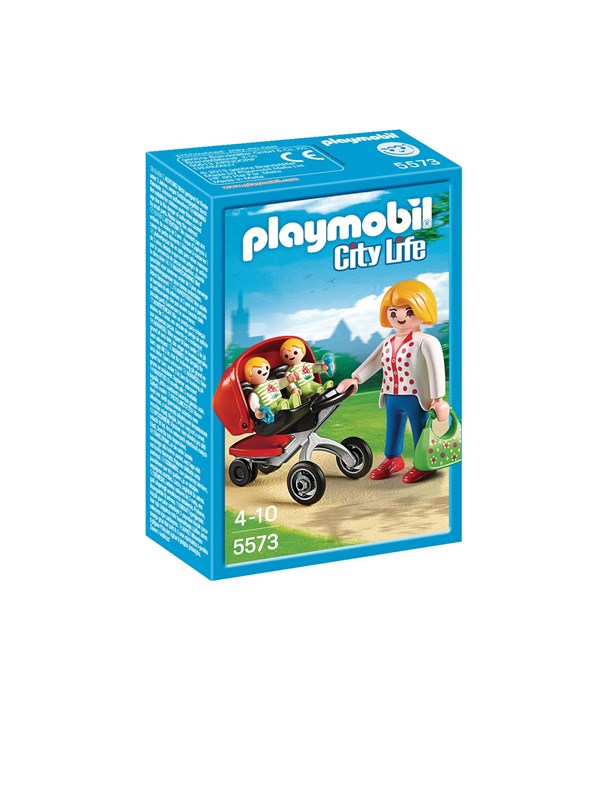 Playmobil Mamma med tvillingvagn