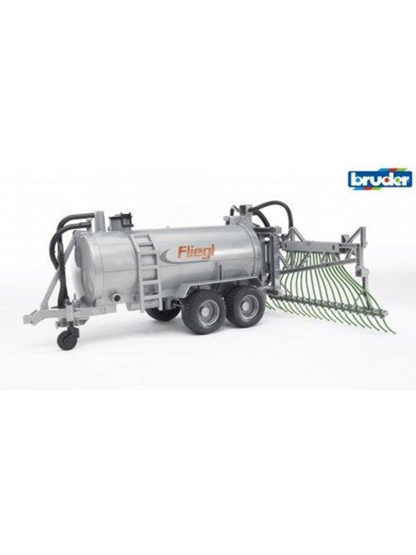 Bruder Fliegl barrel trailer with spread tubes