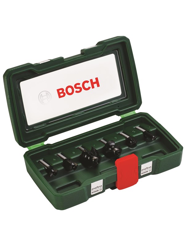 Bosch 6-styck TC fräsbitsats (8" skaft)