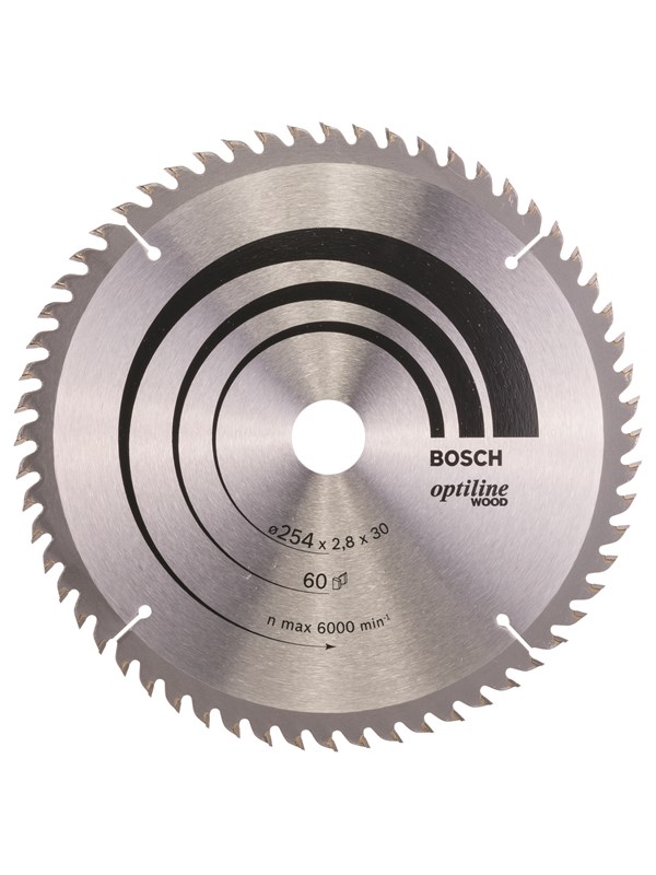 Produktfoto för CIRKELSÅGKL 254X2,8X30MM 60T P PASSAR BORDCIRKELSÅG | Beijerbygg Byggmaterial