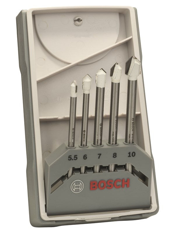 Bosch 5-delars kakelborrsats CYL-9 Ceramic 5,5; 6,0; 7,0; 8,0; 10,0 mm