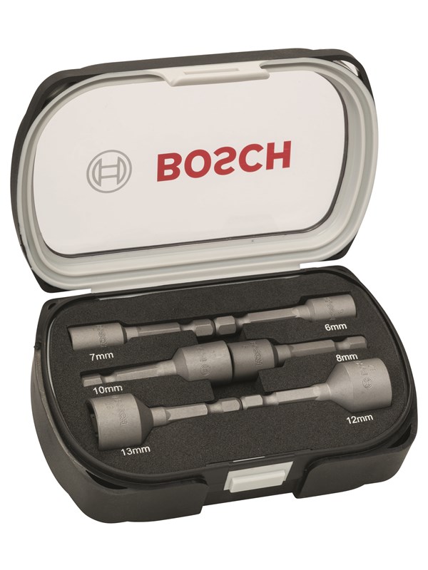 Bosch 6-delars hylssats 50 mm; 6, 7, 8, 10, 12, 13 mm