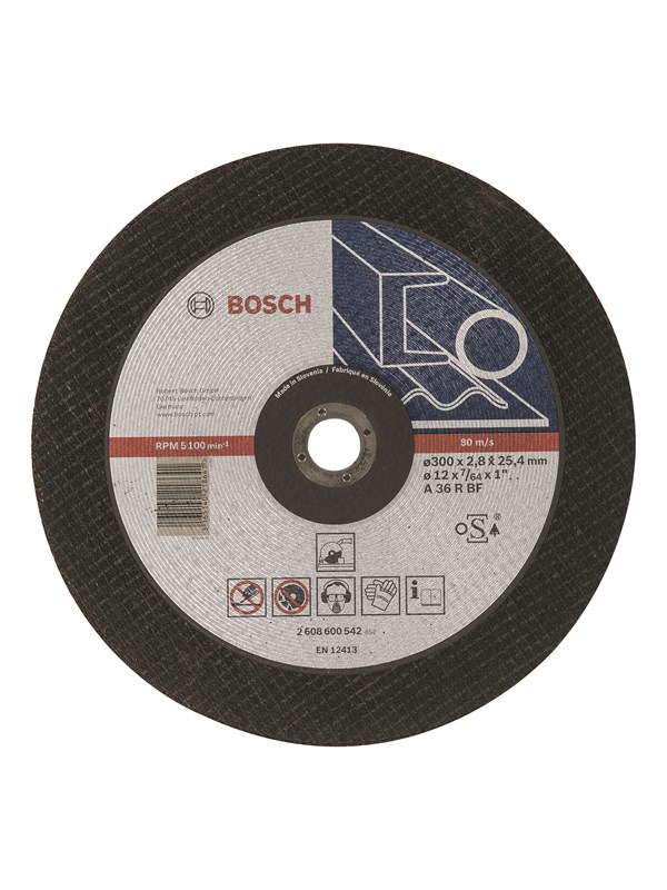 Bosch Rak kapskiva, Expert for Metal A 36 R BF, 300 mm, 25,40 mm, 2,8 mm
