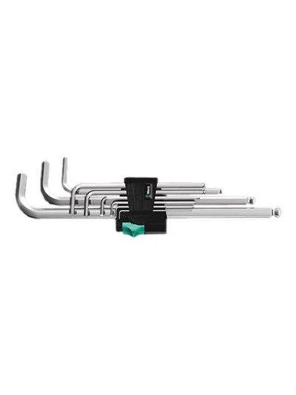 Wera l-key set 950 pkl/9 sm n metric chrome-plated 9 pcs 1.5-10mm