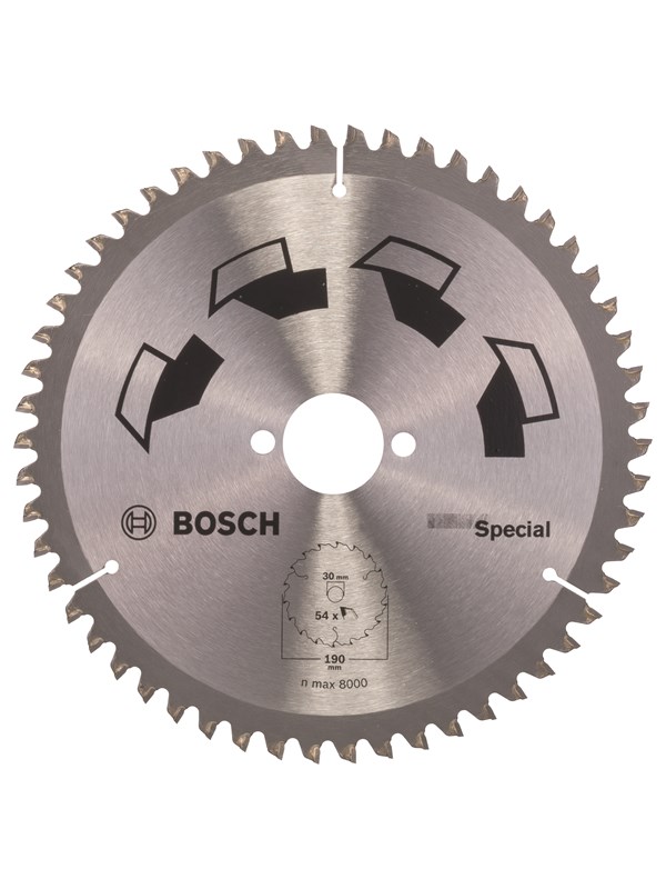 Bosch Cirkelsågklinga SPECIAL D= 190 mm; borrhål= 30 mm; K= 54