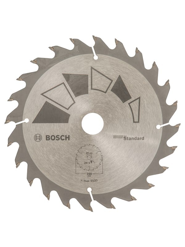 Bosch Cirkelsågklinga STANDARD D= 160 mm; borrhål= 20 mm; K= 24