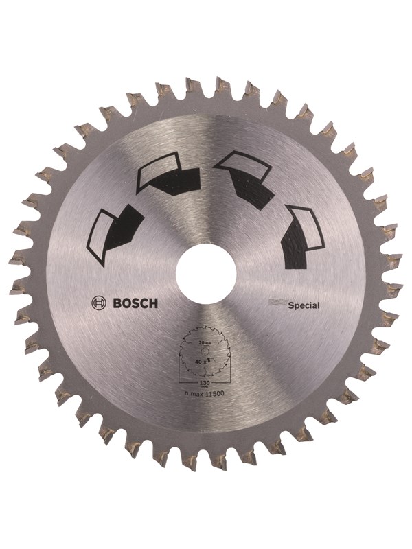 Bosch Cirkelsågklinga SPECIAL D= 130 mm; borrhål= 20 mm; K= 40