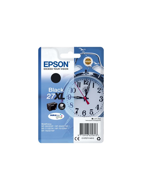 Produktfoto för Epson Bläckpatron C13T27114012 XL Svart