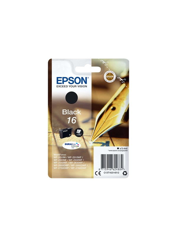 Produktfoto för Epson Bläckpatron C13T16214012 Svart